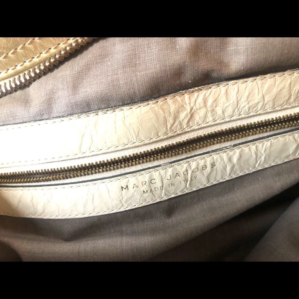 [Marc Jacobs] Double Pocket Cream Leather Satchel - Picture 4 of 7